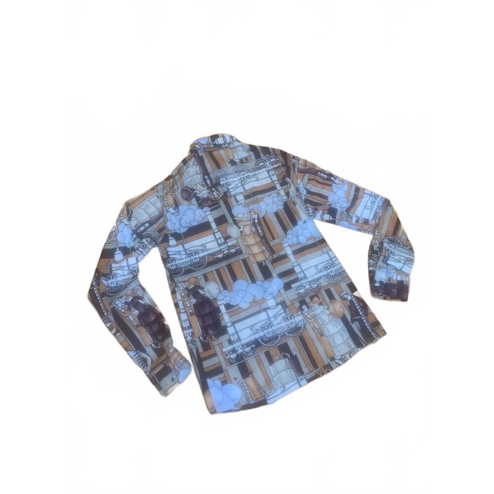 Vintage Novelty Print Button up Shirt